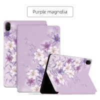 สำหรับ HUAWEI MatePad 11.5-นิ้ว เคสแท็บเล็ตลายดอกไม้หนังหรูการออกแบบขาตั้งฝาพับด้วยฟังก์ชั่นการนอนหลับและปลุกอัตโนมัติ