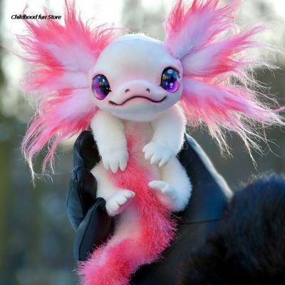 ตุ๊กตาผ้ากำมะหยี่ซาลาแมนเดอร์ Axolotl สัตว์ประหลาดในตำนานของเล่นตุ๊กตาเอลฟ์ของขวัญให้เพื่อน