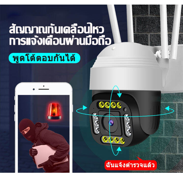 กล้องวงจรปิดใส่ซิมเน็ต4g-เชื่อมต่อกล้อง-ดูออนไลน์ผ่านมือถือ-ptz-มีระบบ-led-irมองเห็นภาพชัดกลางวันกลางคืน-ฟรีอะแดปเตอร์