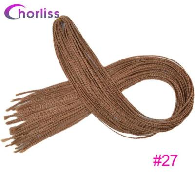 Chorliss Zizi เปียถักสังเคราะห์สีผมถักปลอมเปียถักที่ยืดผมสีฟ้าสีเทาสีน้ำตาลสีชมพูสีบลอนด์แฮร์พีซถักเปีย50กรัม