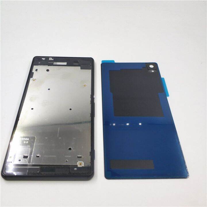 ตัวเครื่องอะไหล่สำหรับ-sony-z3-xperia-d6603-l55w-d6653หน้าจอ-lcd-กรอบกลางฝาปิดประตูแบตเตอรี่