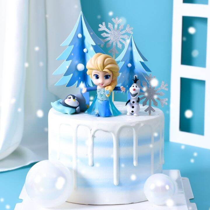 disney-frozen-theme-cake-decor-anna-elsa-princess-plastic-toys-ornaments-cake-topper-for-kids-girls-birthday-party-cake-supplies