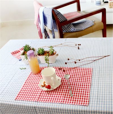 1Pc 30x40cm Cotton Classic Plaid Table Napkins Kitchen Tea Towel Placemat Home Dinner Heat Insulation Table Mat