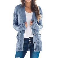 ❄☫ and Cardigan Sweater Female Europe V-Neck SingleBreasted Long-Sleeve Knitwear Coat Crop Top Outwear