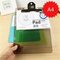 Acrylic A4 Writing Board Transparent Color Menu Board Clip Office School Supplies Folder Board Pad Board Stationary Clipboard