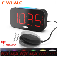 Loud Alarm Clock for Heavy Sleepers, Vibrating Alarm Clock with Bed Shaker for Deaf and Hard of Hearing,Night Light,Snooze?เตรียมจัดส่ง⚡️นาฬิกาปลุกดังเสียงปลุกหนักสั่นสะเทือนนาฬิกาปลุกสั่นสะเทือนสำหรับคนหูหนวก และหูฟังมีปัญหาเรื่องการได้ยินไฟตอนกลางคืนหล