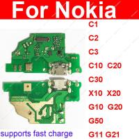 USB ชาร์จพอร์ตสำหรับ Nokia X10 X20 G10 G11 G20 C3 G30 G50 C1 C2 C20 C30 USB Charger Dock Board อะไหล่