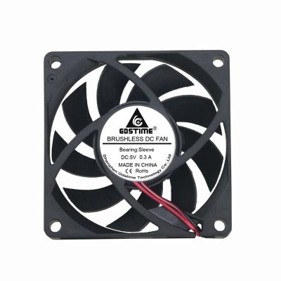 100 PCS Gdstime 2Pin 7cm 70MM Cooler Fan 70 x 70 x 15mm 7015s 5V DC Brushless Axial Industrial Flow Cooling Fan Cooling Fans