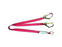 เชือกเซฟตี้เส้นคู่ แบบสายแบน พร้อมอุปกรณ์ดูดซับแรงกระชาก 2WA717 YAMADA (Double Webbing Lanyard with Absorber 2WA717 YAMADA)