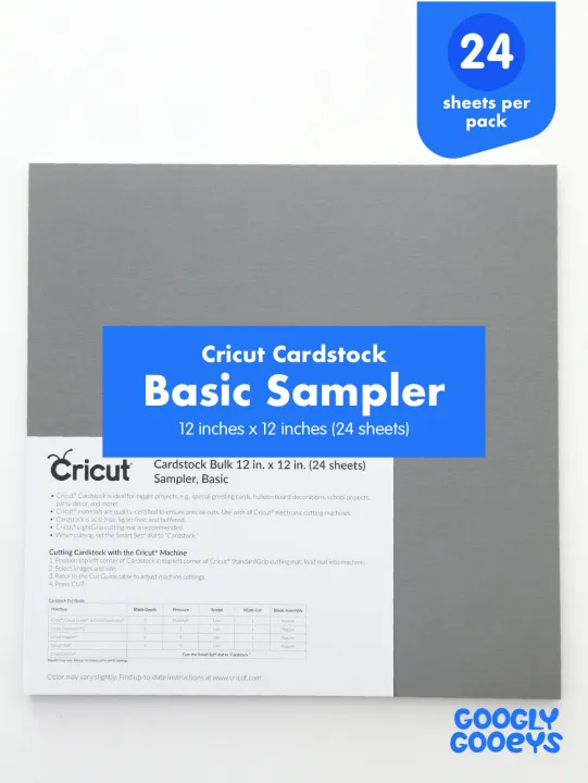 Cricut Cardstock Basic Sampler 12x12 Lazada PH