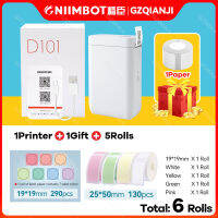 Niimbot เครื่องพิมพ์ D101 ที่ถูกที่สุด Mini Wireless แบบพกพา Bluetooth Maker 1 ม้วนกระดาษป้ายของขวัญราคาการพิมพ์-JHU STORE