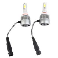 หลอดไฟไฟหน้ารถ Led 9005 H10 1คู่ไฟแทนไฟหน้าซีนอน4000lm ไฟ Led สีขาว12 24V 80W 6000K