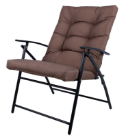 Chair relaxing foldable outdoor/indoor  size 65x60x91 cm. (maximum load capacity: 100-120 kg.) - dark brown