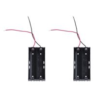 2X Plastic 2 x 3.7 V 18650 Battery Holder Case Black