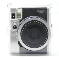 กระเป๋าใส่ฝาครอบกล่องแข็งสำหรับกล้อง Fujifilm Instax Mini 90 Mini90ใสมี Tali Bahu