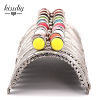 10 pcs/lot 8.5cm Semicircle Silver Lace Flat Bead Metal Purse Frame Kiss Clasp Bag Accessories