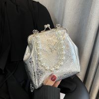 【YF】 Ins Fashion Simple Chain Mini Bag Korea Vintage Seashell Women Single Shoulder Crossbody Handbag Makeup Coin Pouch