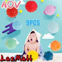 AOV 9 Pcs Sensory Balls สำหรับเด็ก Textured Multi Ball ชุด Soft และ Light Tactile Sensory ของเล่นสำหรับเด็กวัยหัดเดิน COD จัดส่งฟรี