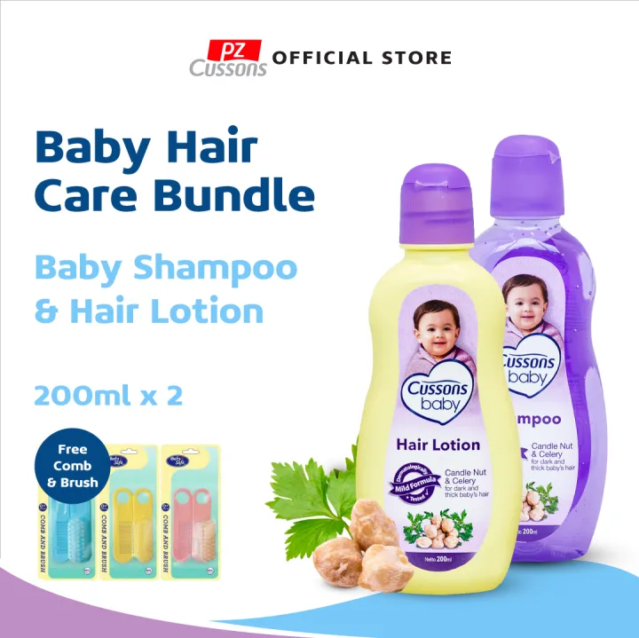 Cussons Baby Hair Care Bundle B -Hair Lotion & Shampoo FREE Sisir Bayi |  Lazada Indonesia