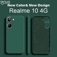 Lenuo เคสโทรศัพท์ซิลิโคนเหลวดั้งเดิมสุดหรูทรงสี่เหลี่ยมสำหรับ Realme 10 Realme 10 Pro Realme 10 Pro + เคสฝาหลังแบบบางเคสลูกอม