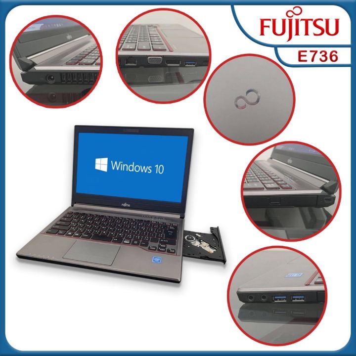 โน๊ตบุ๊คมือสอง-notebook-fujitsu-intel-celeron-รุ่น-e736-ram-4-เล่นเน็ต-ดูหนัง-ฟังเพลง-คาราโอเกะ-ออฟฟิต-เรียนออนไลน์