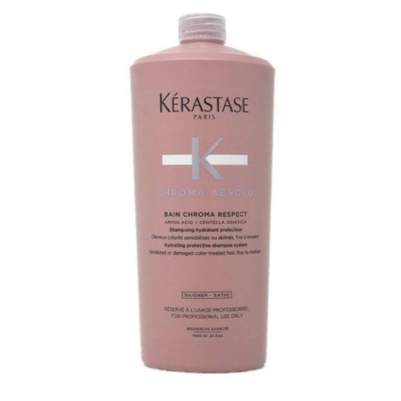 Kerastase Chroma Absolu Bain Chroma Respect Hydrating Protective Shampoo System (Sensitized or Damaged Color-Treated Hair : Fine to Medium) 1000 ml