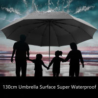 Super Large Size Foldable Strong Windproof Travel Umbrella Family 130cm 3 Fold Rain Storm Umbrella for Men