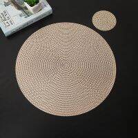 【CC】∋  Placemats Hotel Restaurant Round Color Coasters Hot Proof Insulated Tray Pvc