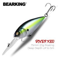 BEARKING 75mm 23g TOP Fishing lures floating crank bait deep diver bait lure High Quality Hard Baits professional Action Wobbler