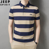 JEEP SPIRIT เสื้อยืดคอโปโลสั้นฤดูร้อน Polo เสื้อยืดของผู้ชายแขนสั้นเสื้อโปโลกลางเสื้อยืดวัยรุ่น Bsgy