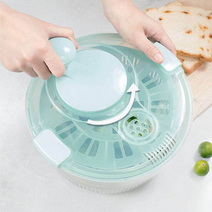 Large Salad Spinner Lettuce Spinner 5L Large Capacity Lettuce Fresh