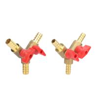 8mm 10mm Hose Barb Y Shaped Three Way Brass Shut Off Ball Valve Pipe Fitting Connector Adapter For Fuel Gas Water Oil Air 1 Pc Valves