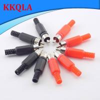 QKKQLA RCA Plastic Male Jack Connector Adapter Solder Audio Video Plug Handle Stereo Plugs Channel Dual Industrial Tool DIY