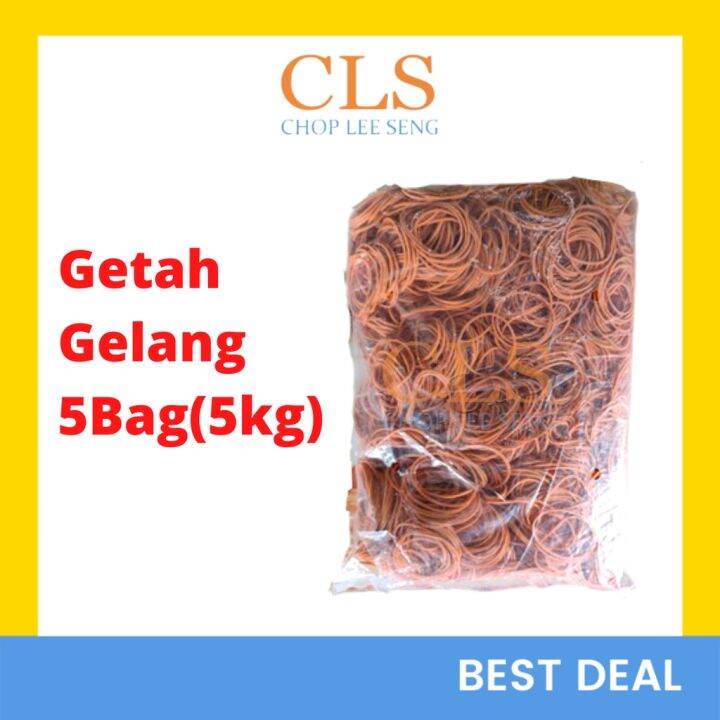 CLS 5kg Rubber Band Getah Gelang Mahakit Gum band Lacky Band Elastik ( 5 bags x 1kg ) Lazada