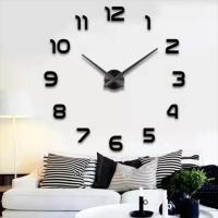 ZZOOI 2022 New Fashion 3D Big Size Wall Clock Mirror Sticker DIY Brief Living Room Decor Meetting Room Wall Clock Home Decoration Gift