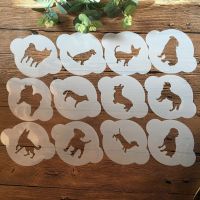 12Pcs 13*10cm Pet Dog DIY Layering Stencils Painting Scrapbooking Stamping Embossing Album Paper Card Template Rulers  Stencils