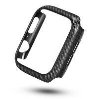 Black Cover Thin Carbon Fiber PC Bumper for Apple Watch 8 Case 40mm 44mm 41mm 45mm 42mm Frame Edges Series 7 6 SE 5 4 Hard Shell