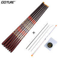 Goture 3.0M-7.2M escopic Fishing Rod 37 Power Carbon Fiber Tenkara Stream Fishing Rod Pole + Float + line+3 Top Tips Tackles