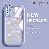 เคส Chenyyyka สำหรับ VIVO S1เคสลายดอกไม้การ์ตูนกันกระแทกสุดน่ารักเคสมือถือโปร่งใสเคสปลอกซิลิโคนป้องกันเลนส์กล้องถ่ายรูปสัตว์ประหลาดน้อยเคสนิ่มแบบใส