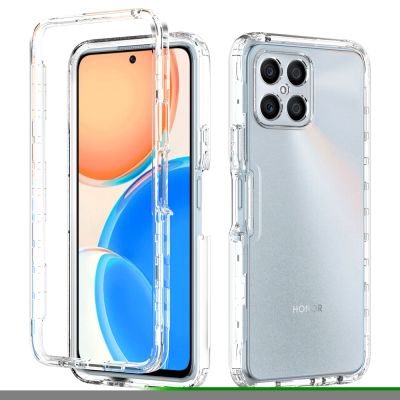 「Enjoy electronic」 Hybrid Full Body Clear Case For Huawei Honor X8 Cases X7 X9 Shockproof Armor TPU Back Protection Cover HonorX8 X30i Carcasa