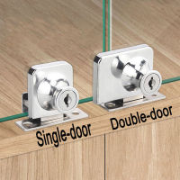 Double Glass Lock Single Glass Locks Display Showcase Cabinet Door Zinc Alloy Cylinder Sliding Glass Push Door Locking for glass 5-8mm