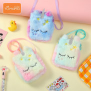 Tumama KIds Coin purse children plush cartoon unicorn cute girls daily