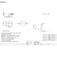 ERDU 50pcs 2x3x0.6 U สัมผัสปุ่มกดสวิทช์ TACT 4 PIN Micro Switch SMD MINI Thin Film Key Light TOUCH SWITCH