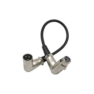 ：《》{“】= 3Pin XLR Right Angle 90 Degree Female To Male Mic Cable Connector