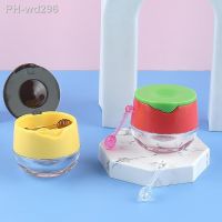 6g Clamshell Cute Lip Mask Lip Balm Bottle Lip Gloss Jar Lip Box with Spoon Lipstick Lip Balm Plastic Makeup Empty Bottle
