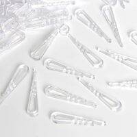 100/500/1000PCS Alligator Clips U Shape Clear Garment Transparent Shirt Pin Garment Sock Suspender Clips Garment Accessories