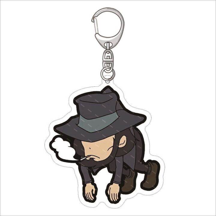 cw-rupan-sansei-anime-keychain-figure-jigen-daisuke-fujiko-chain-lupin-iii-ornament-kawaii-pendant