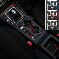 รถประตู Groove Mats สำหรับ Volkswagen VW Golf 7 7.5 MK7 MK7.5 2013-2020ประตู Gate Slot Pad Cup Mat อุปกรณ์เสริมอัตโนมัติ