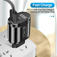 20W PD Charger QC3.0สำหรับ ศัพท์มือถือ Android USB Charger USB-A Type-C Dual Ports เครื่องชาร์จศัพท์ PD Charger