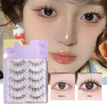 Manga Lashes 5 Pairs Full Strip False Eyelashes Devil Comic Lashes Anime  Cosplay False Eyelashes With Transparent Stem